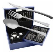 Faqueiro 101 Peças Berna Aço Inox Wolff Com Estojo De Madeira